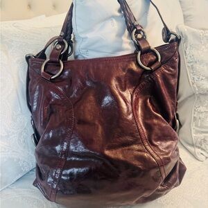 Francesco Biasia Plum Shoulder Bag
